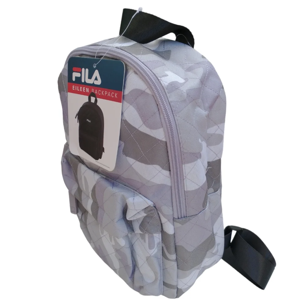 NWT Fila ElLEEN Camouflage Grey Backpack